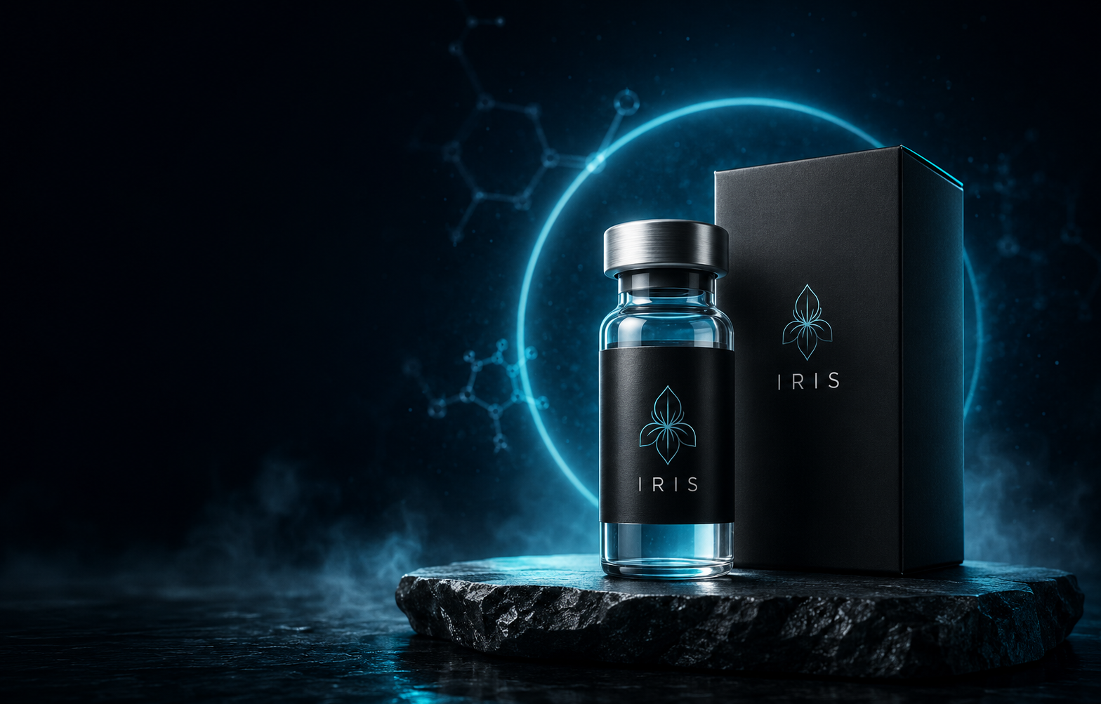 IRIS product vial and packaging